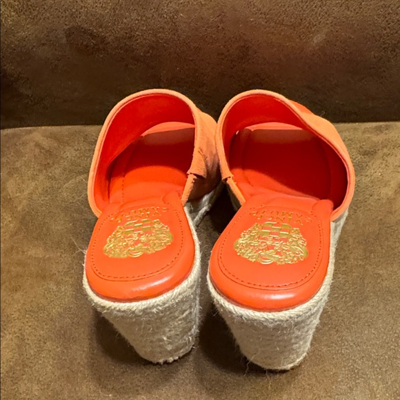 Vince Camuto Orange Wedge Sandals 8 - Picture 3 of 5